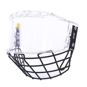 Cage de hockey sur glace noire avec écran facial