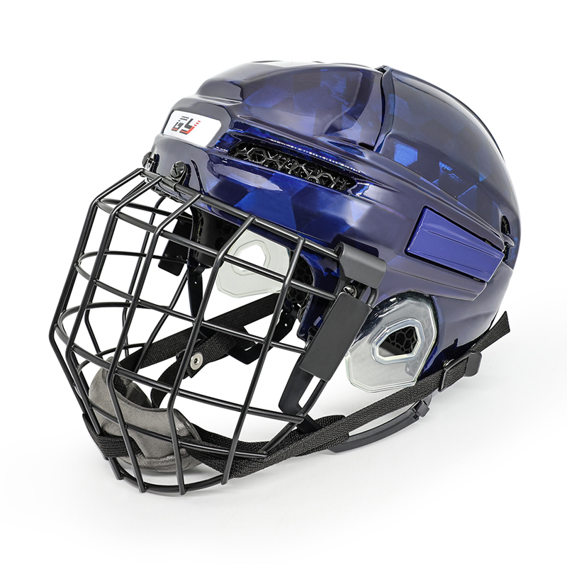 Casque de hockey de hockey sur glace imprimé en fibre de carbone d'origine 3D Custom