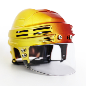 Collection Réplique de mini casque de hockey sur glace chromé avec visière