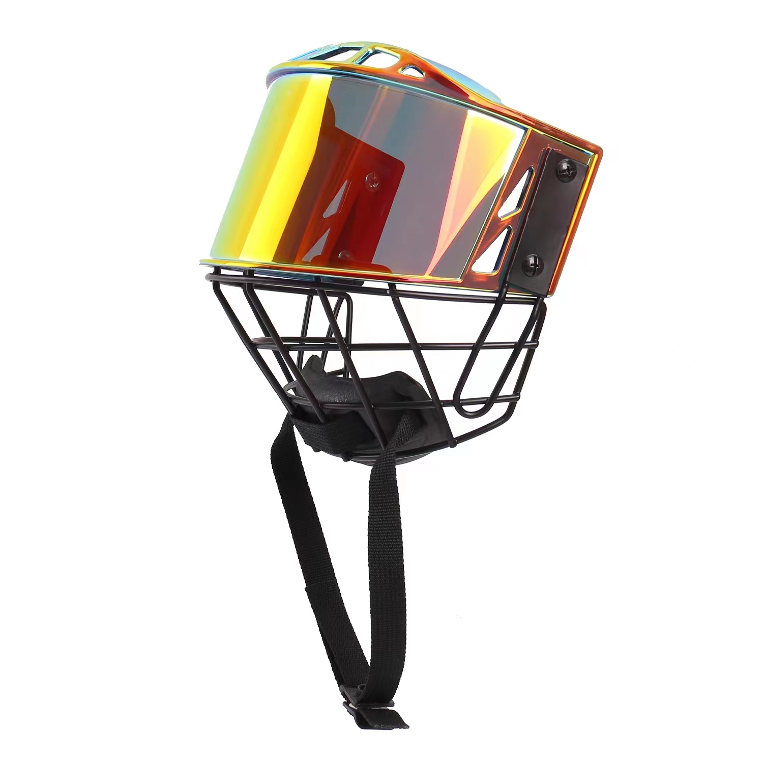 Cage de casque de hockey sur glace rouge haute résistance pour joueur de hockey