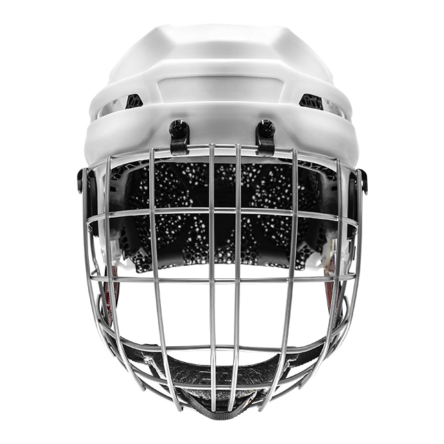 Casque de hockey sur glace en matériau alternatif D3O et doublure d'impression 3D en treillis