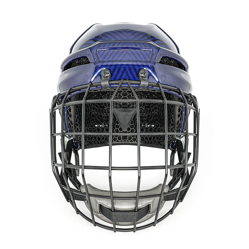 Casque de hockey de hockey sur glace imprimé en fibre de carbone d'origine 3D Custom