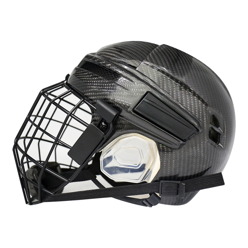 Casque de hockey sur glace original en fibre de carbone avec cage