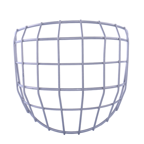Cage d'entraînement de hockey sur glace, casque argenté