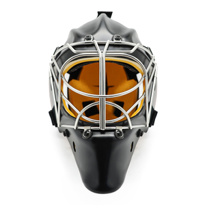 Casque de gardien de hockey sur glace de protection contre la sécurité en acier blanc