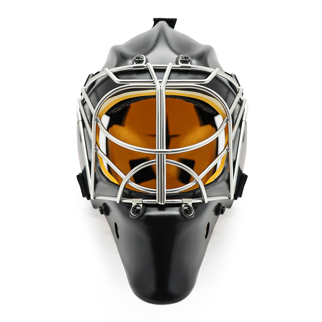 Casque de gardien de hockey sur glace de protection contre la sécurité en acier blanc