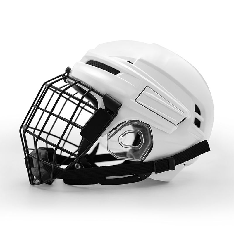 Casque de hockey sur glace professionnel adulte personnalisé avec cage