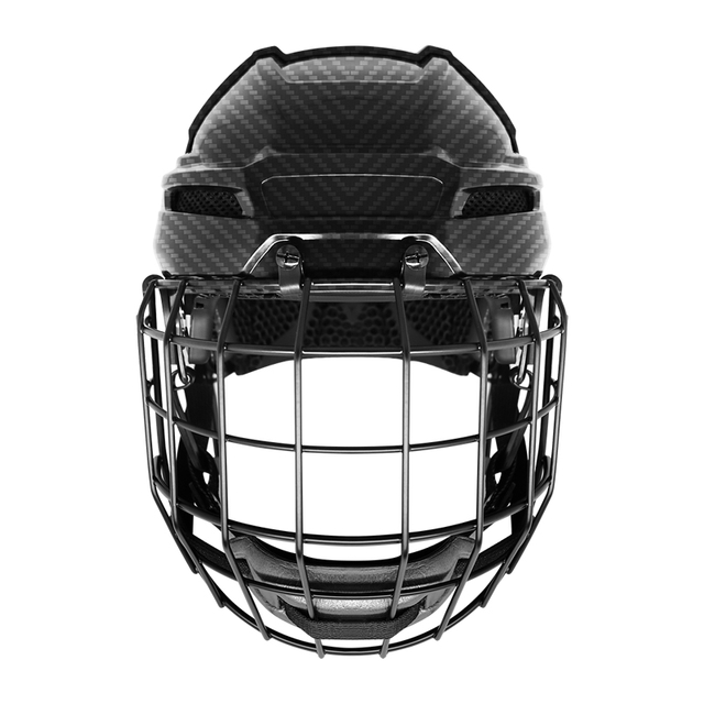 Casque de hockey sur glace en fibre de carbone original imprimé en 3D, personnalisé