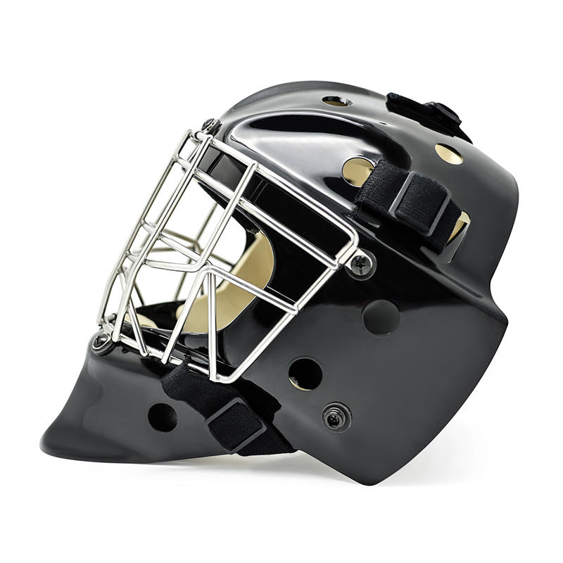 Casque de gardien de hockey sur glace de protection contre la tête blanc