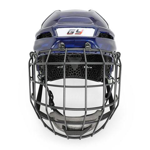 Casque de hockey de hockey sur glace imprimé en fibre de carbone d'origine 3D Custom