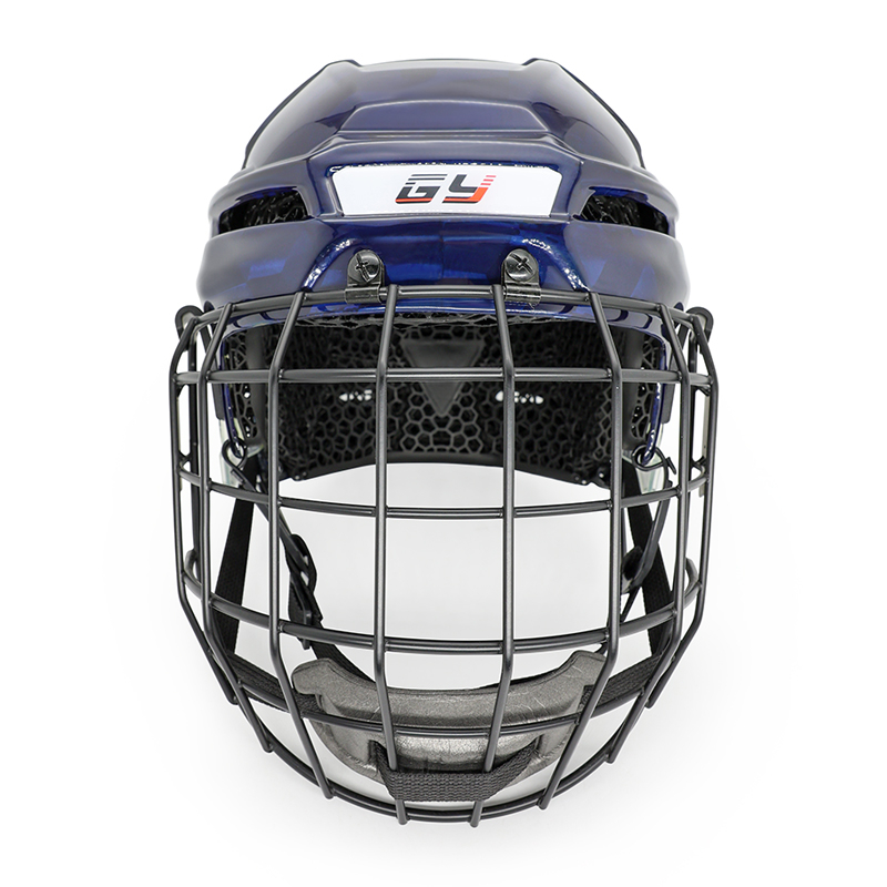 Casque de hockey de hockey sur glace imprimé en fibre de carbone d'origine 3D Custom