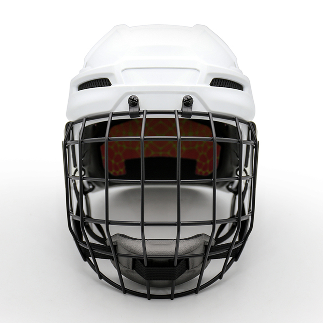 Casque de hockey sur glace professionnel adulte personnalisé avec cage