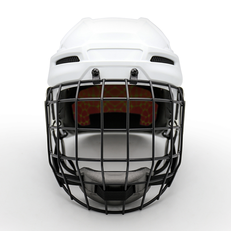 Casque de hockey sur glace professionnel adulte personnalisé avec cage