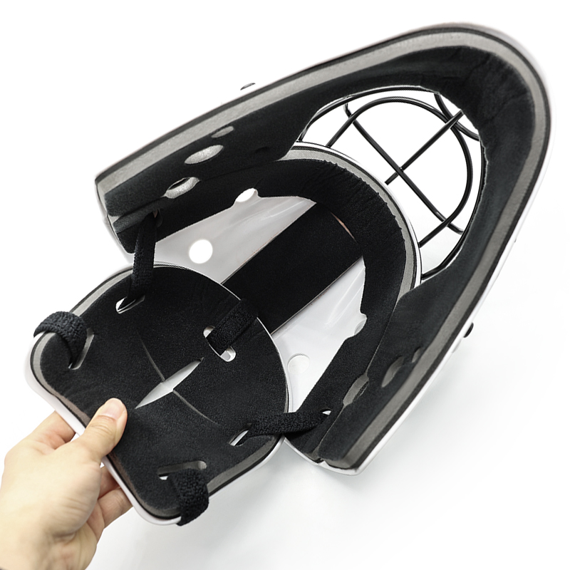 Casque de gardien de but de hockey sur gazon junior de protection contre les impacts élevés