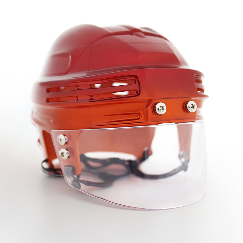 Collection Réplique de mini casque de hockey sur glace chromé avec visière