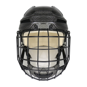 Casque de hockey sur glace original en fibre de carbone avec cage