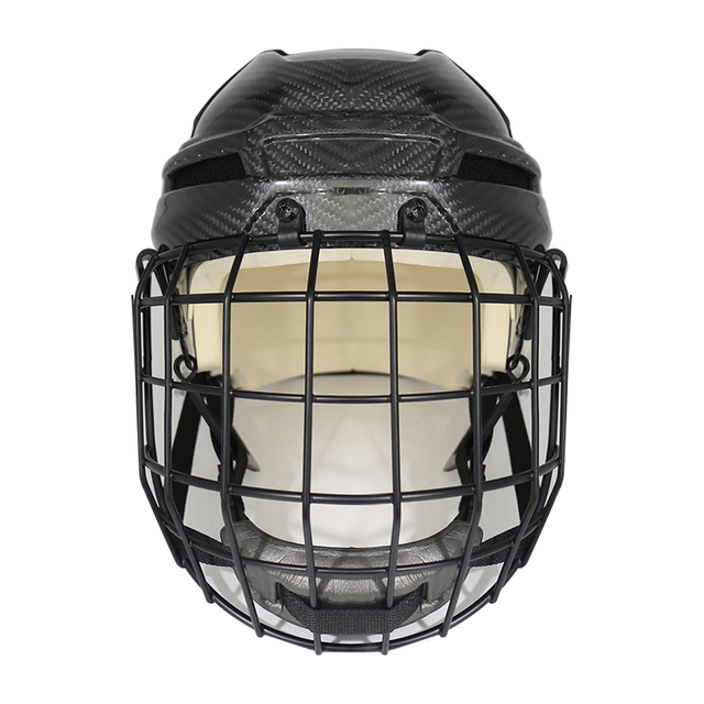 Casque de hockey sur glace original en fibre de carbone avec cage