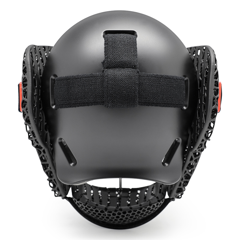 Masque facial de coin de pénalité de hockey sur gazon imprimé en 3D avec visière