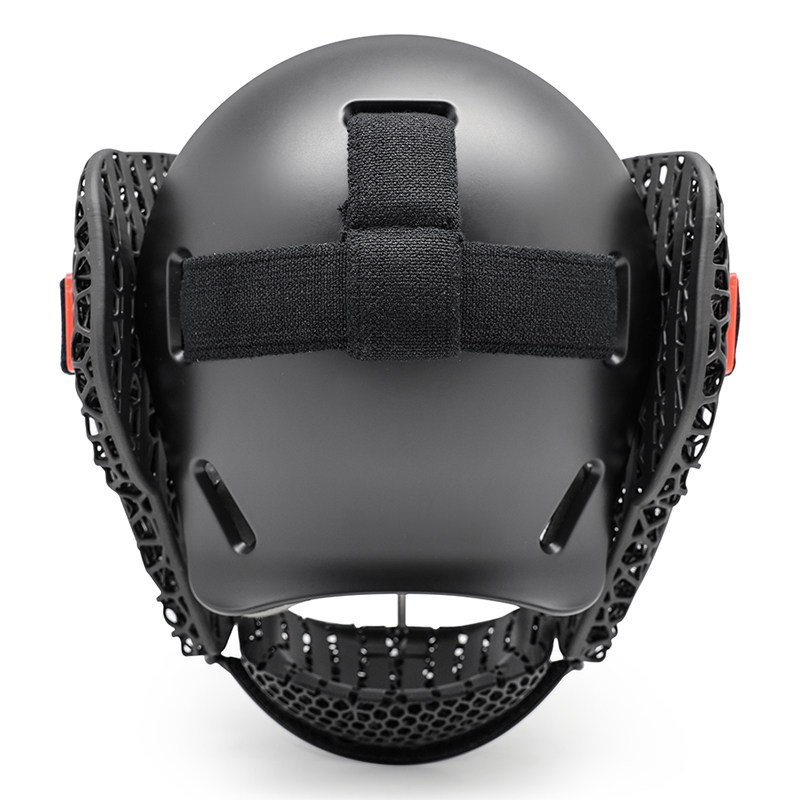 Masque facial de coin de pénalité de hockey sur gazon imprimé en 3D avec visière