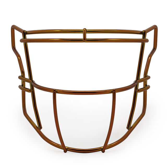 Masque facial de football américain orange chromé robuste de qualité supérieure
