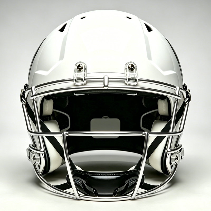 Masque facial de football américain en acier argenté chromé durable