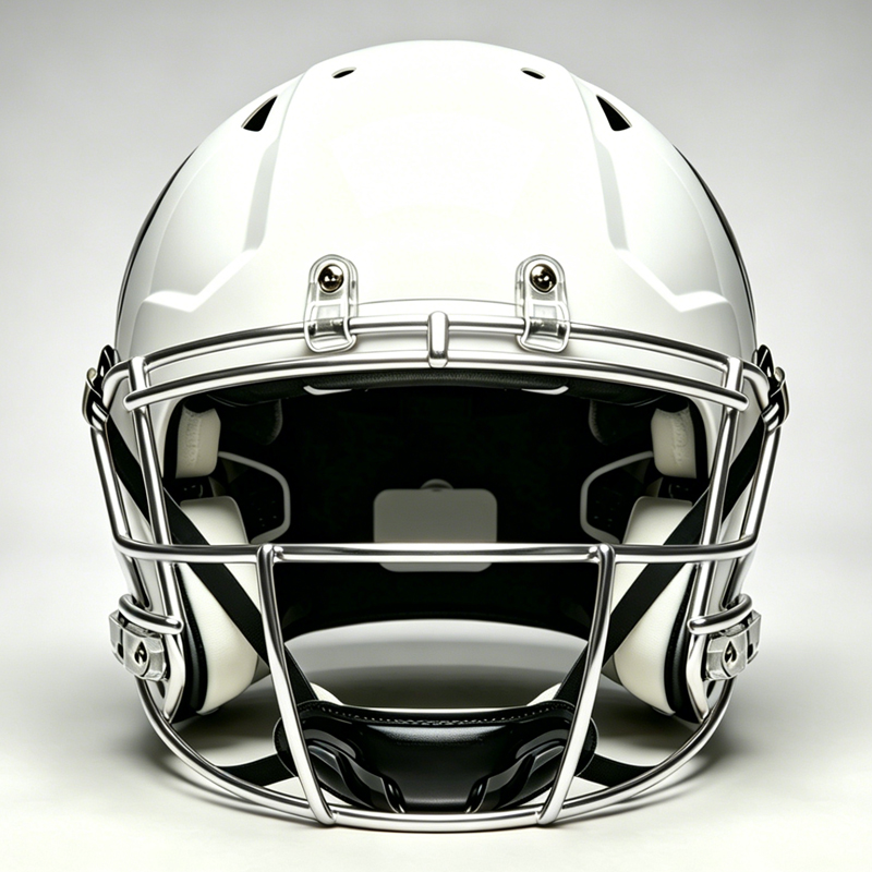 Masque facial de football américain en acier argenté chromé durable