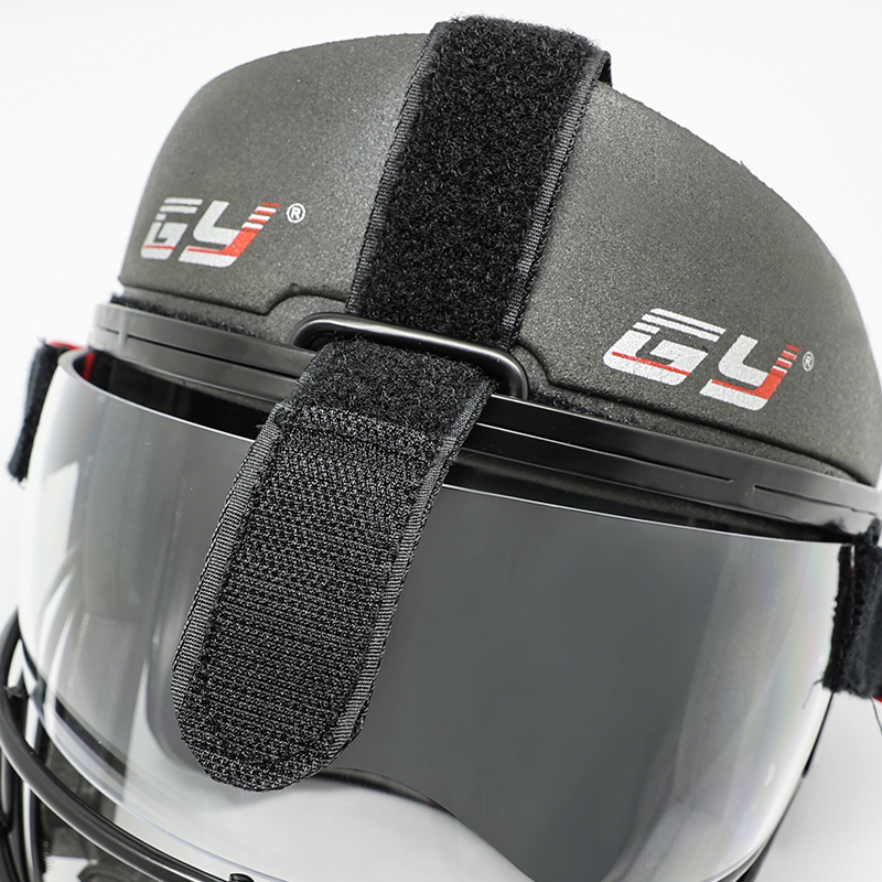 Masque facial d’angle de pénalité de hockey sur gazon haut de gamme avec visière