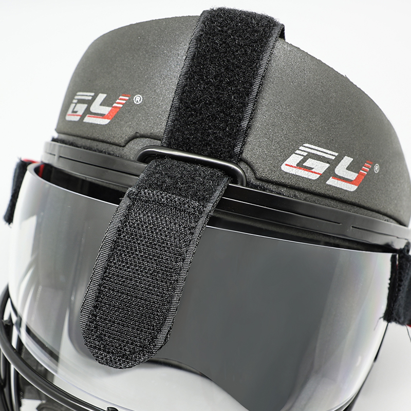 Masque facial d’angle de pénalité de hockey sur gazon haut de gamme avec visière