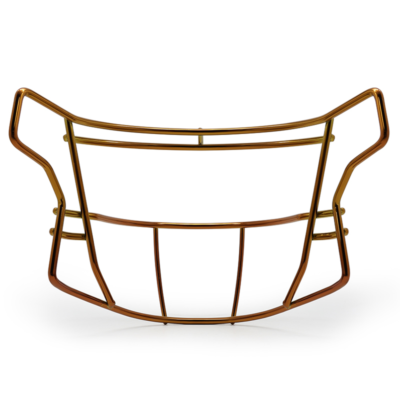 Masque facial de football américain orange chromé robuste de qualité supérieure