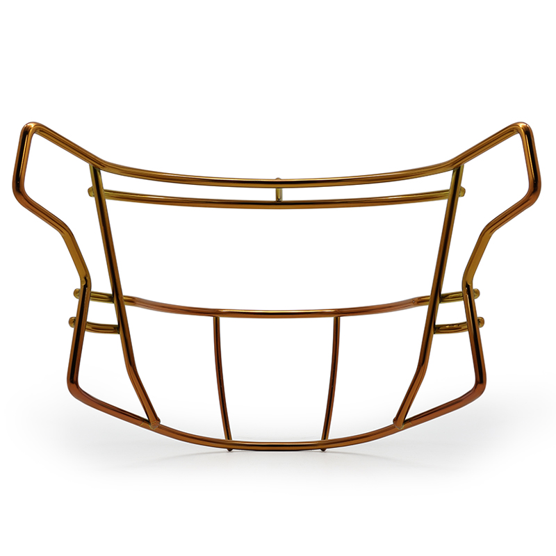 Masque facial de football américain orange chromé robuste de qualité supérieure