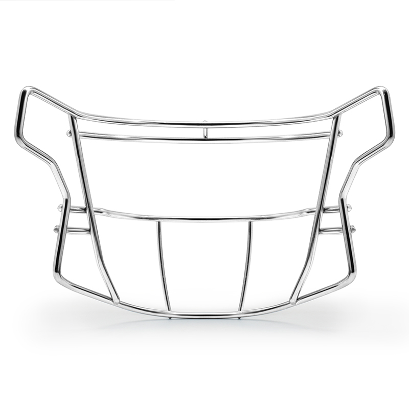 Masque facial de football américain en acier argenté chromé durable