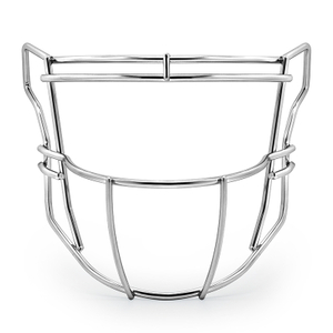 Masque facial de football américain en acier argenté chromé durable