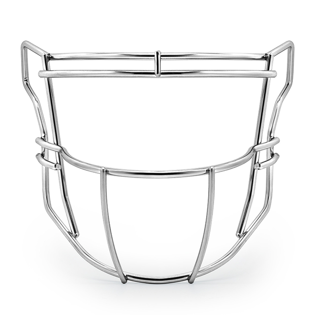 Masque facial de football américain en acier argenté chromé durable